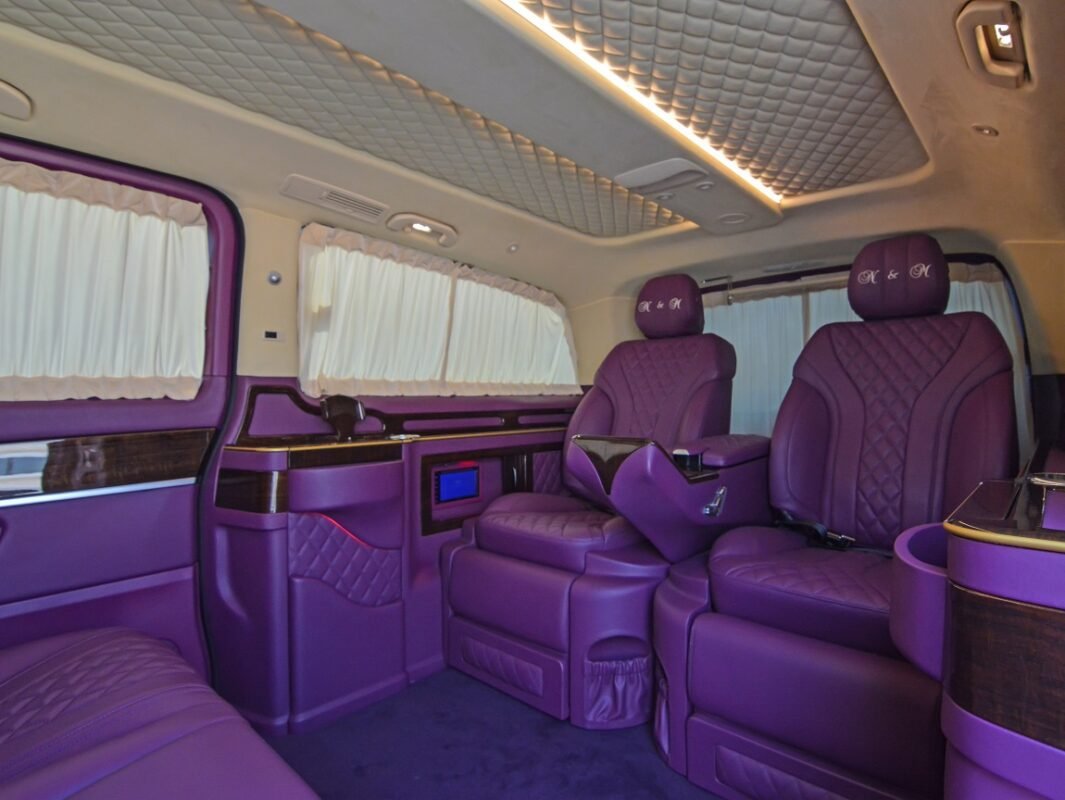 Mercedes V Class Luxury Edition with Purple Interior